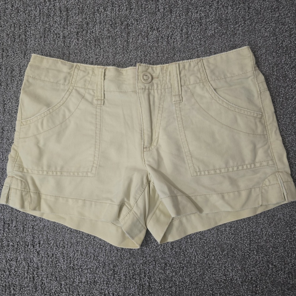 Vintage Y2K American Eagle Low Rise Cargo Mini Khaki Shorts Preppy